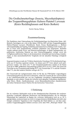 Des Truppenübungsplatzes Haltern-Platzteil Lavesum (Kreis Recklinghausen Und Kreis Borken)