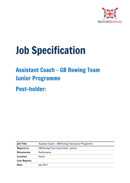 Job Specification