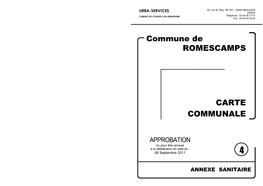 CARTE COMMUNALE Commune De ROMESCAMPS