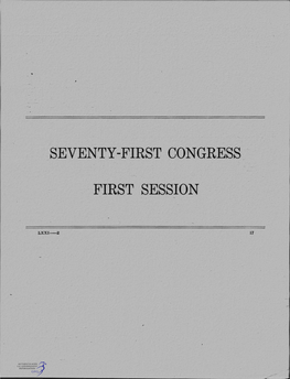 Seventy-First Congress