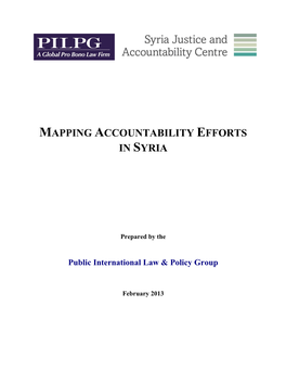 Mapping Accountability Efforts in Syria