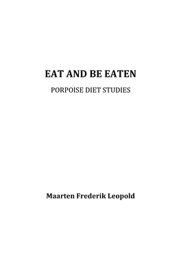 Eat and Be Eaten Porpoise Diet Studies