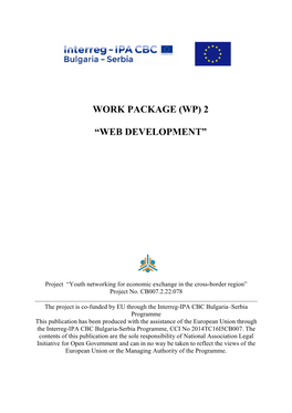 Work Package (Wp) 2 “Web Development”