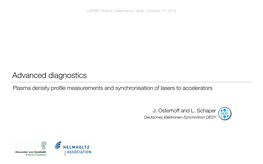 Plasma Diagnostics Lecture.Key