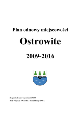 Plan Odnowy Miejscowości Ostrowite 2009