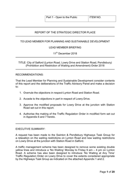 Revised Redacted Report Lynton Road Lowry Drive 111218 PDF 326 KB