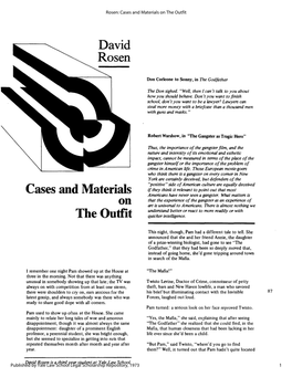 Cases and Materials on the Outfit