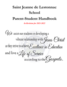 Mark up of Parent-Student Handbook