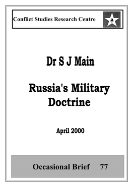 Russia's Military Doctrine