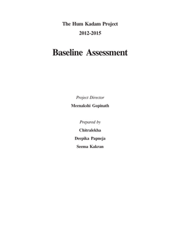 Baseline Assessment
