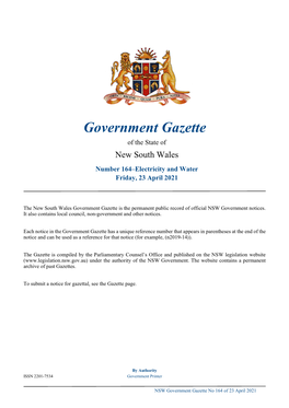 Government Gazette No 164 of Friday 23 April 2021