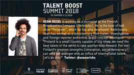 Talent Boost Summit 2018 in Tampere 7.11.2018
