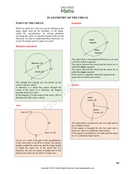 20. Geometry of the Circle (SC)