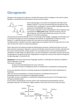 Glycogenesis