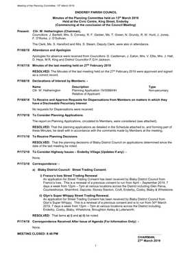Minutes, Planning Committee, 2019-03-13