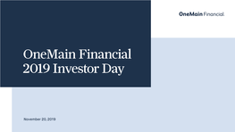 Onemain Financial 2019 Investor Day