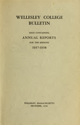 Wellesley College Bulletin