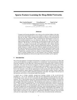 Sparse Feature Learning for Deep Belief Networks