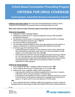 Soliqua – Criteria