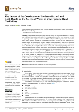 The Impact of the Coexistence of Methane Hazard and Rock-Bursts on the Safety of Works in Underground Hard Coal Mines