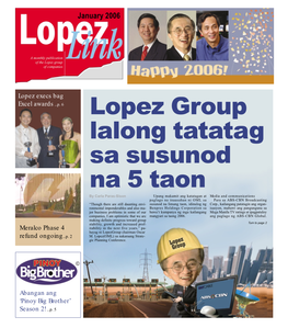 Lopez Group Lalong Tatatag Sa Susunod Na 5 Taon