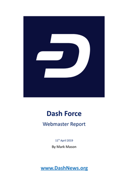 Dash Force Webmaster Report