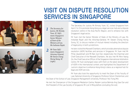 Visit on Dispute Resolution Services in Singapore 1