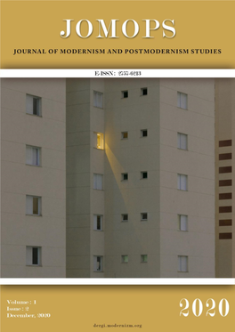 JOMOPS Journal of Modernism and Postmodernism Studies (The Official Journal of Modernism and Postmodernism Studies Network)