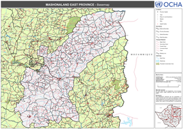 MASHONALAND EAST PROVINCE - Basemap