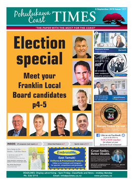 Meet Your Franklin Local Board Candidates P4-5
