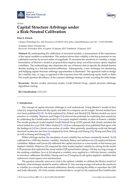 Capital Structure Arbitrage Under a Risk-Neutral Calibration