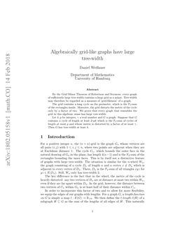 Algebraically Grid-Like Graphs Have Large Tree-Width