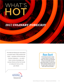 What's Hot 2017 Culinary Forecast