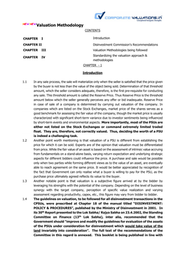 PSU Disinvestment Valuation Guidelines