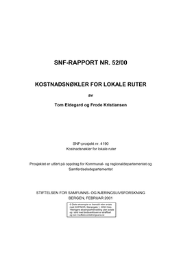 Snfmrapport Nr. 52/00