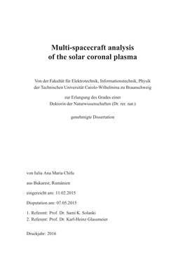 Multi-Spacecraft Analysis of the Solar Coronal Plasma