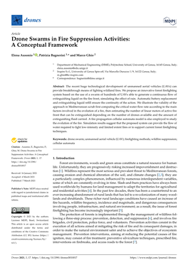 Drone Swarms in Fire Suppression Activities: a Conceptual Framework