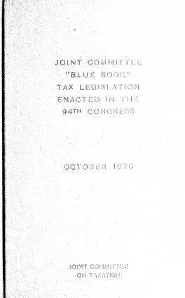 Summary of the Tax Reform Act of 1976, H.R. 10612, 94Th Congress