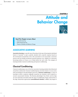 Attitude and Behavior Change