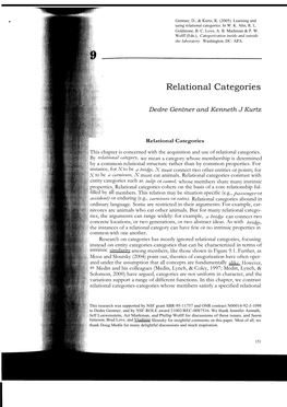 Relational Categories