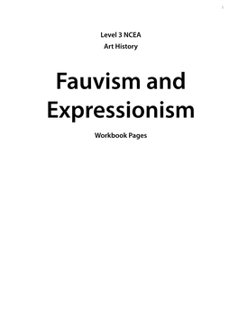 Fauvism and Expressionism