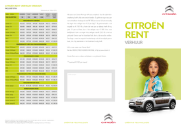 Citroën Rent Voor Verhuur