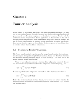 Fourier Analysis