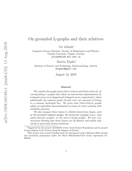 On Grounded L-Graphs and Their Relatives Arxiv:1808.04148V1