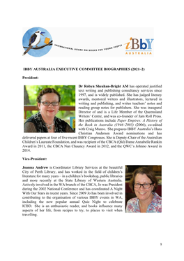 Ibby Australia Committee 2021-2022