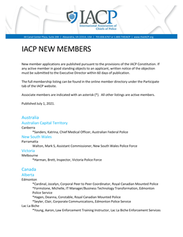 Iacp New Members