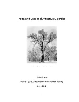 Yoga and Seasonal Affective Disorder