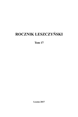 Rocznik Leszczyński