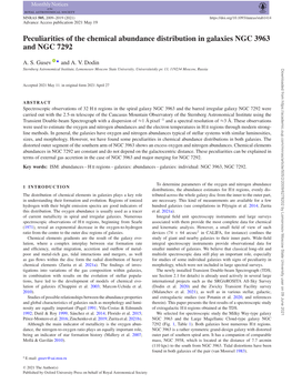 Peculiarities of the Chemical Abundance Distribution in Galaxies NGC 3963 and NGC 7292