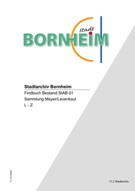 Findbuch Stadtarchiv Bornheim-Sammlung Meyer L-Z.Pdf